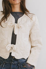 Shelly Quilted Jacket in Cream - FINAL SALE