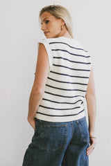 Ashen Sweater Vest in Navy - FINAL SALE