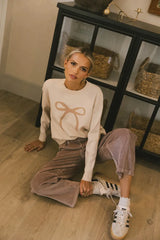 Lisette Barrel Jean in Mauve Courduroy - FINAL SALE