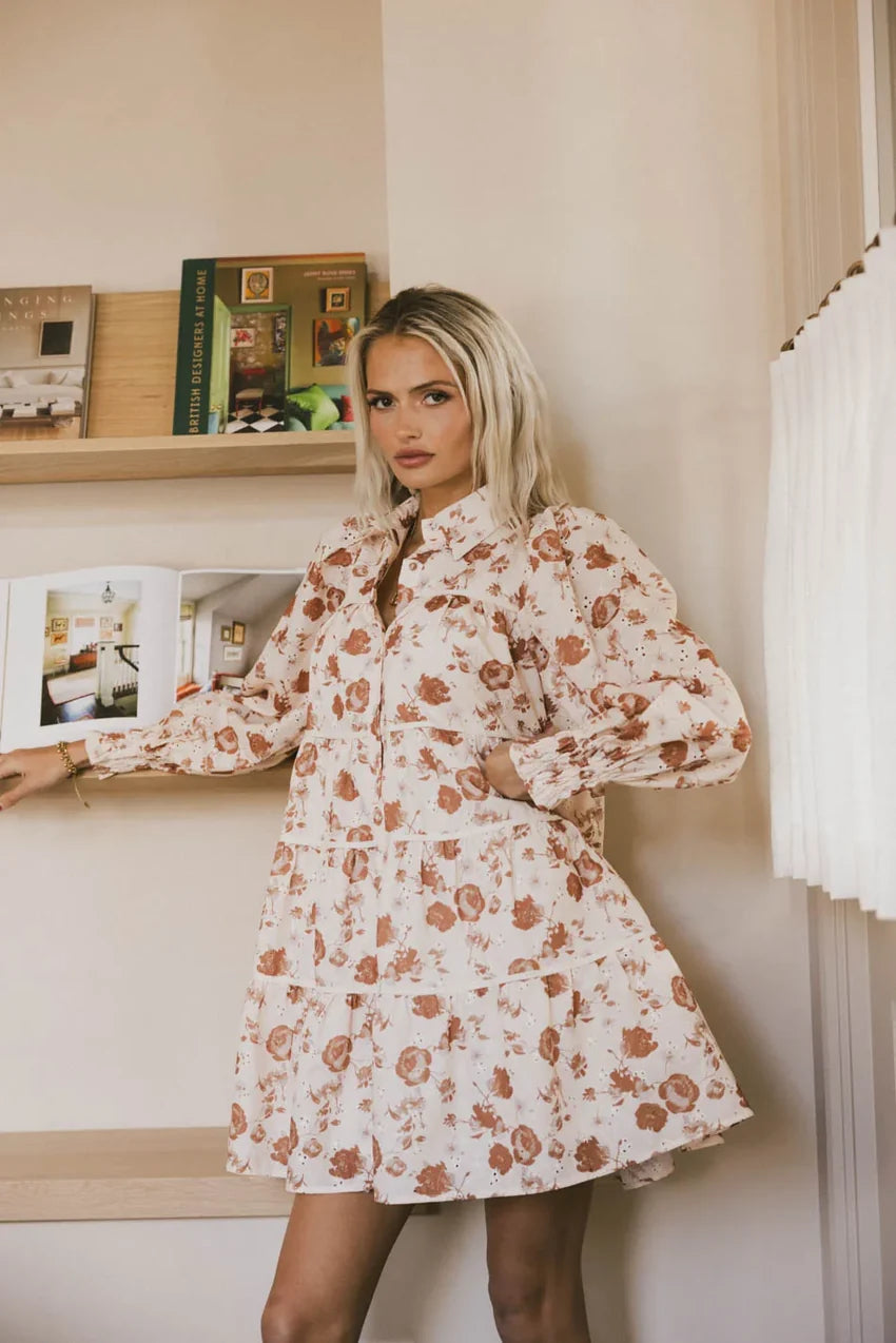 Parlor Floral Embroidered Mini Dress - FINAL SALE