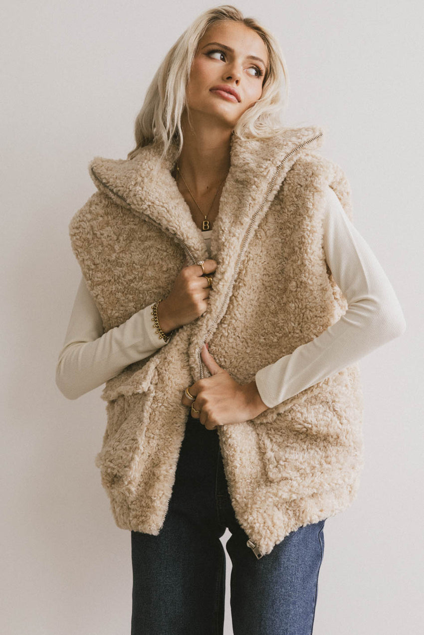 Melodie Sherpa Fleece Vest - FINAL SALE