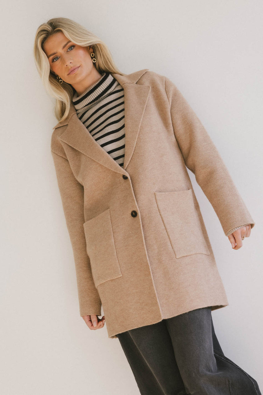Micha Knitted Cardigan in Mocha - FINAL SALE