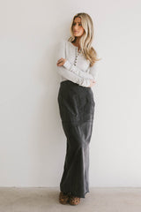 Katherine Skirt in Washed Black - FINAL SALE