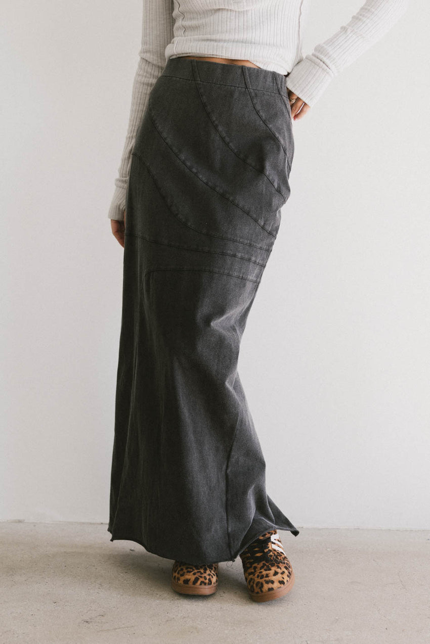 Katherine Skirt in Washed Black - FINAL SALE