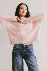 Carla Fuzzy Knit Sweater in Pink - FINAL SALE