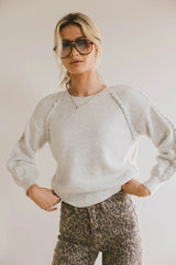 Leony Braided Sweater in Grey - FINAL SALE