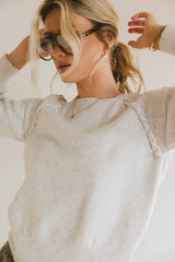 Leony Braided Sweater in Grey - FINAL SALE