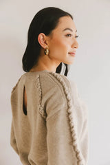 Leony Braided Sweater in Oatmeal - FINAL SALE
