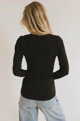 Ivanna Henley Top in Black - FINAL SALE