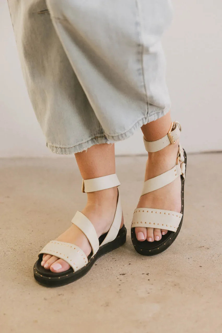 Cameron Sandals in Cream - FINAL SALE