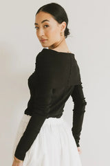 Jessica Bardot Top in Black - FINAL SALE