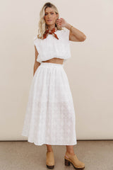 Bridget Embroidered Midi Skirt - FINAL SALE