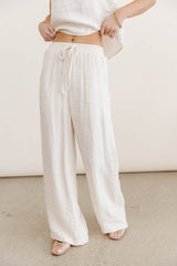 Debbie Wide Leg Pants in Oatmeal - FINAL SALE