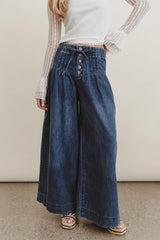 Melanie Wide Leg Pants in Dark Wash - FINAL SALE