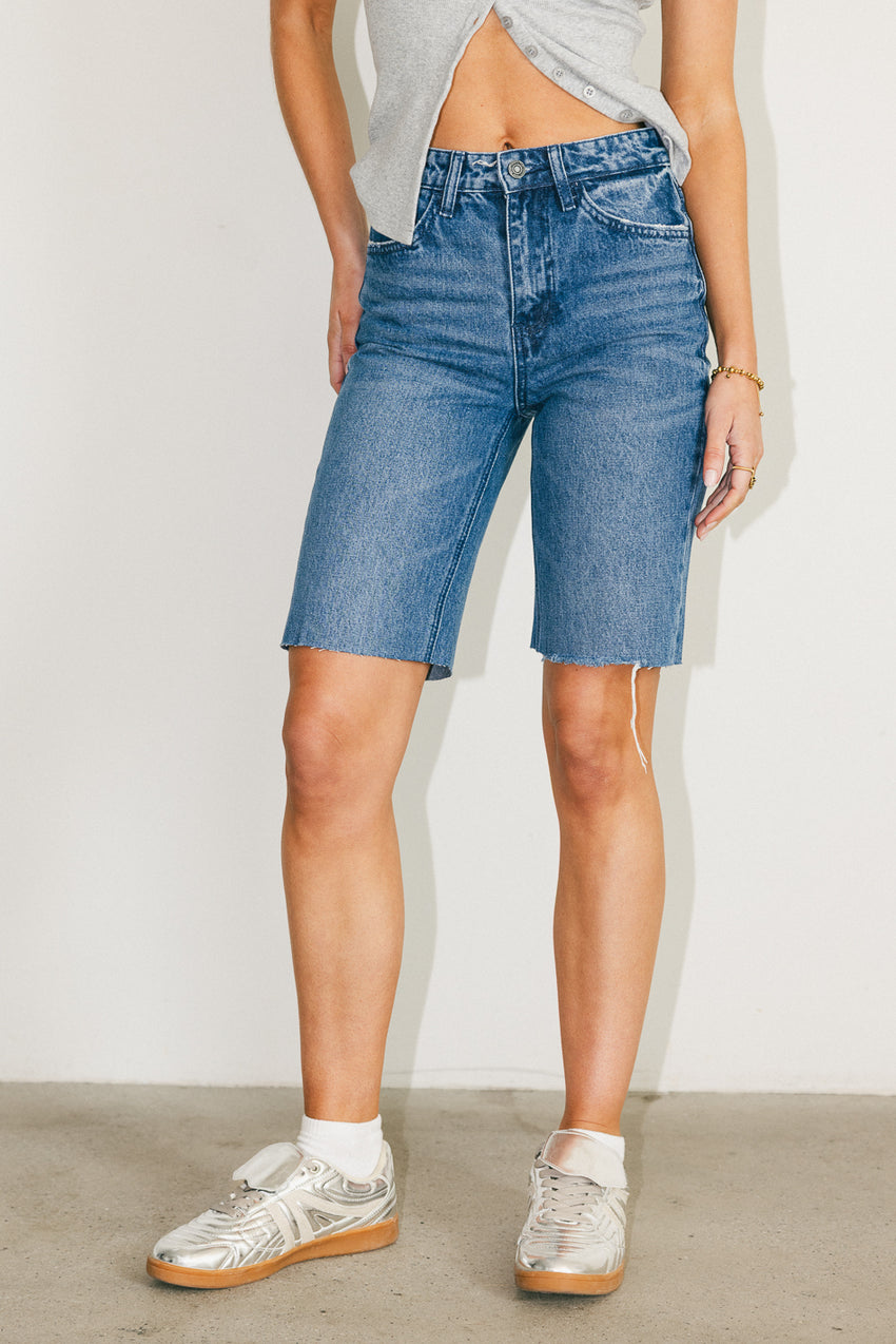 Marlene Denim Shorts in Medium Wash - FINAL SALE