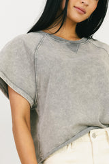 Sierra Cap Sleeve Top in Grey - FINAL SALE