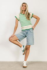 Georgie Striped Sweater in Green - FINAL SALE
