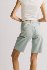 Marlene Denim Shorts in Seafoam - FINAL SALE