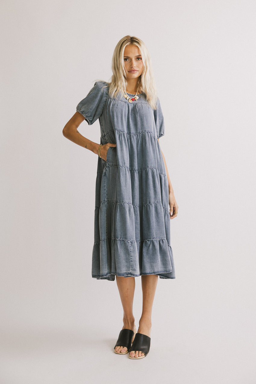 Maribel Denim Midi Dress - FINAL SALE