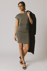 Lauren Tee Shirt Mini Dress in Olive - FINAL SALE