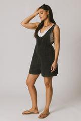 Scottie Denim Overalls in Black - FINAL SALE