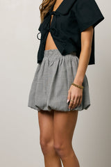 Rallie Bubble Mini Skirt in Black - FINAL SALE