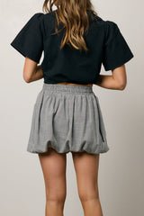 Rallie Bubble Mini Skirt in Black - FINAL SALE