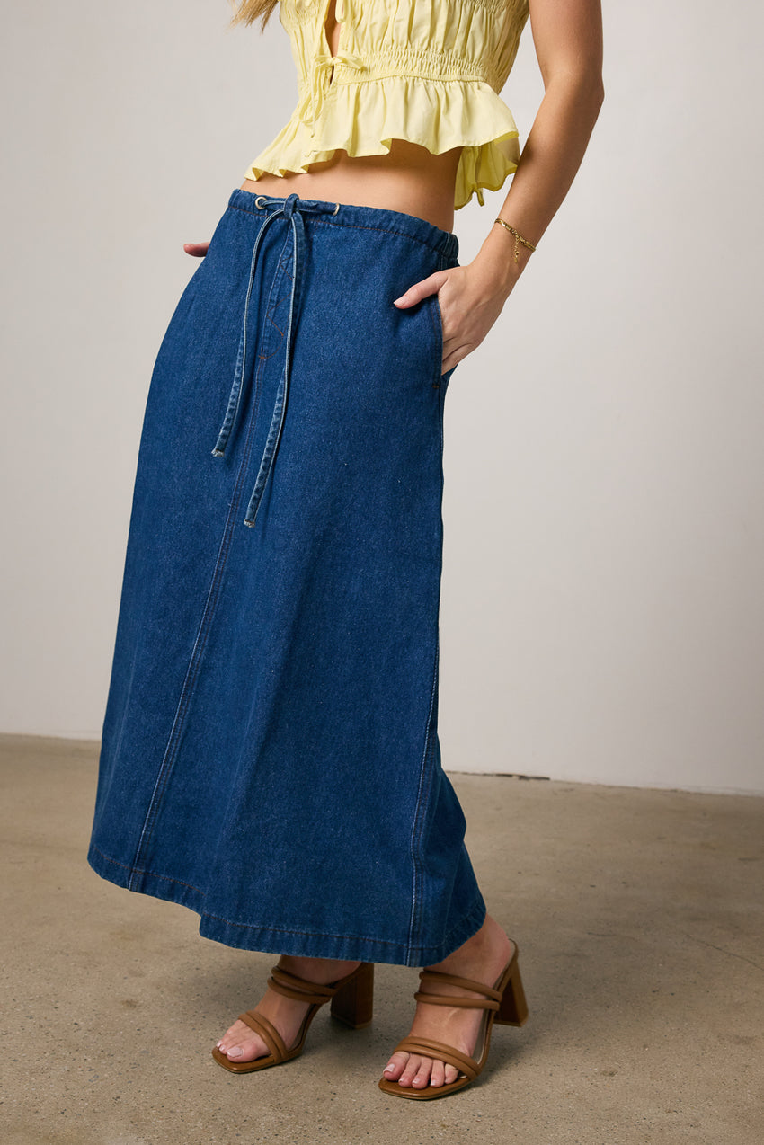 Arlo Denim Maxi Skirt - FINAL SALE