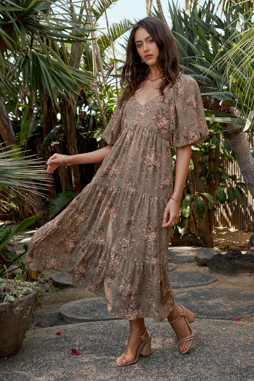 Maribel Dress in Olive - FINAL SALE