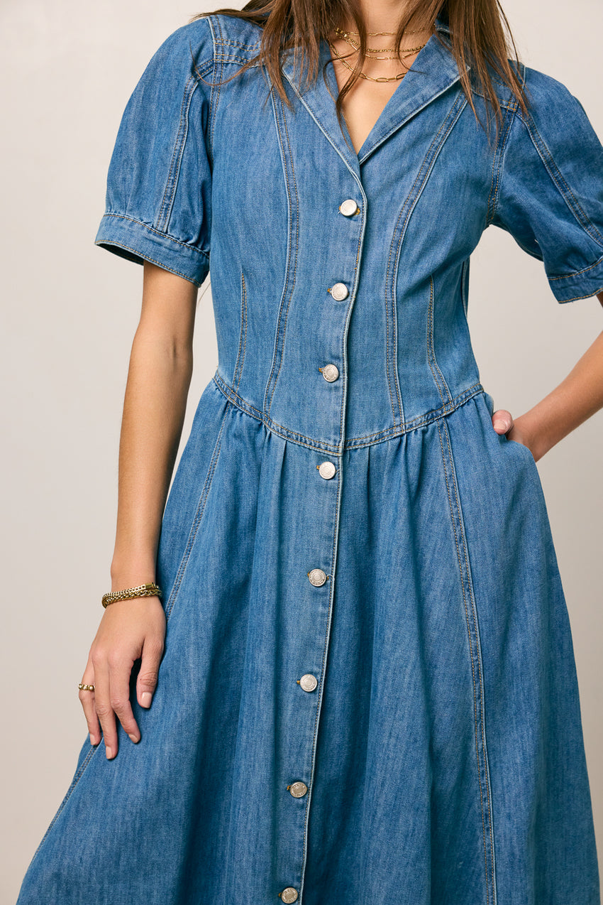 Mylie Denim Maxi Dress - FINAL SALE