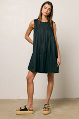 Arizona Pleated Babydoll Dress in Black - FINAL SALE