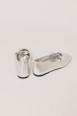 Adele Silver Ballet Flats - FINAL SALE