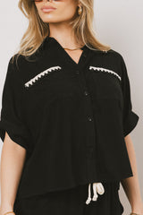 Kiana Embroidered Button Up - FINAL SALE