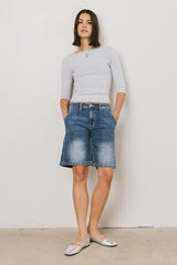 Corrie Knit Top in Blue - FINAL SALE