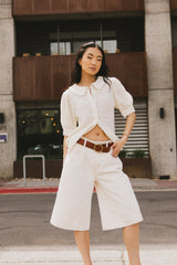 Lyla Collared Lace Top in Ivory - FINAL SALE