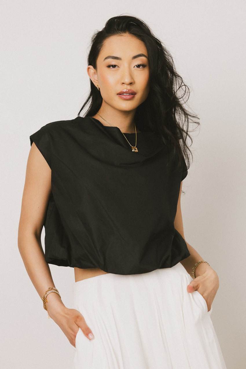 Rich Bubble Top in Black - FINAL SALE