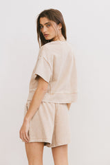 Willa Knit Shorts in Taupe - FINAL SALE