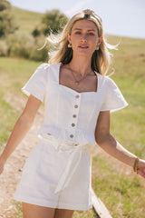 Kaia Button Front Blouse - FINAL SALE