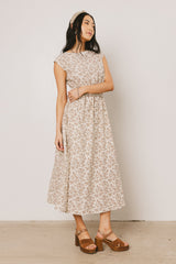 Heather Floral Maxi Dress in Brown - FINAL SALE