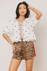 Kara Embroidered Blouse in Off White - FINAL SALE