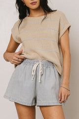 Raven Shorts in Denim Stripe - FINAL SALE