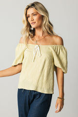 Anora Blouse in Green - FINAL SALE