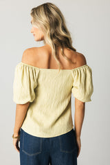 Anora Blouse in Green - FINAL SALE