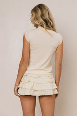 Sunny Mock Neck Top in Peach - FINAL SALE