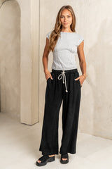 Tam Pleated Top in Heather Grey - FINAL SALE