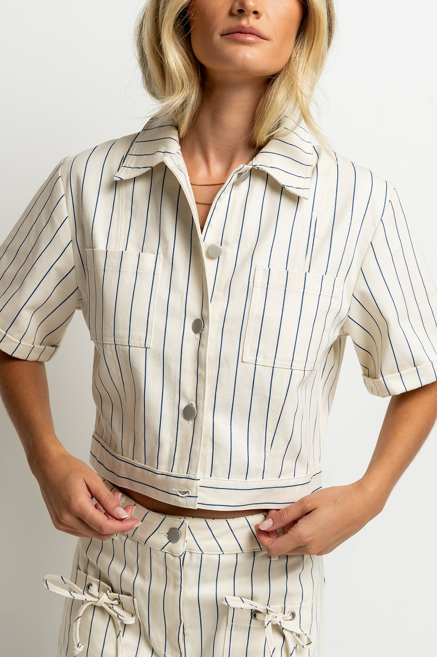Baylor Striped Button Up - FINAL SALE