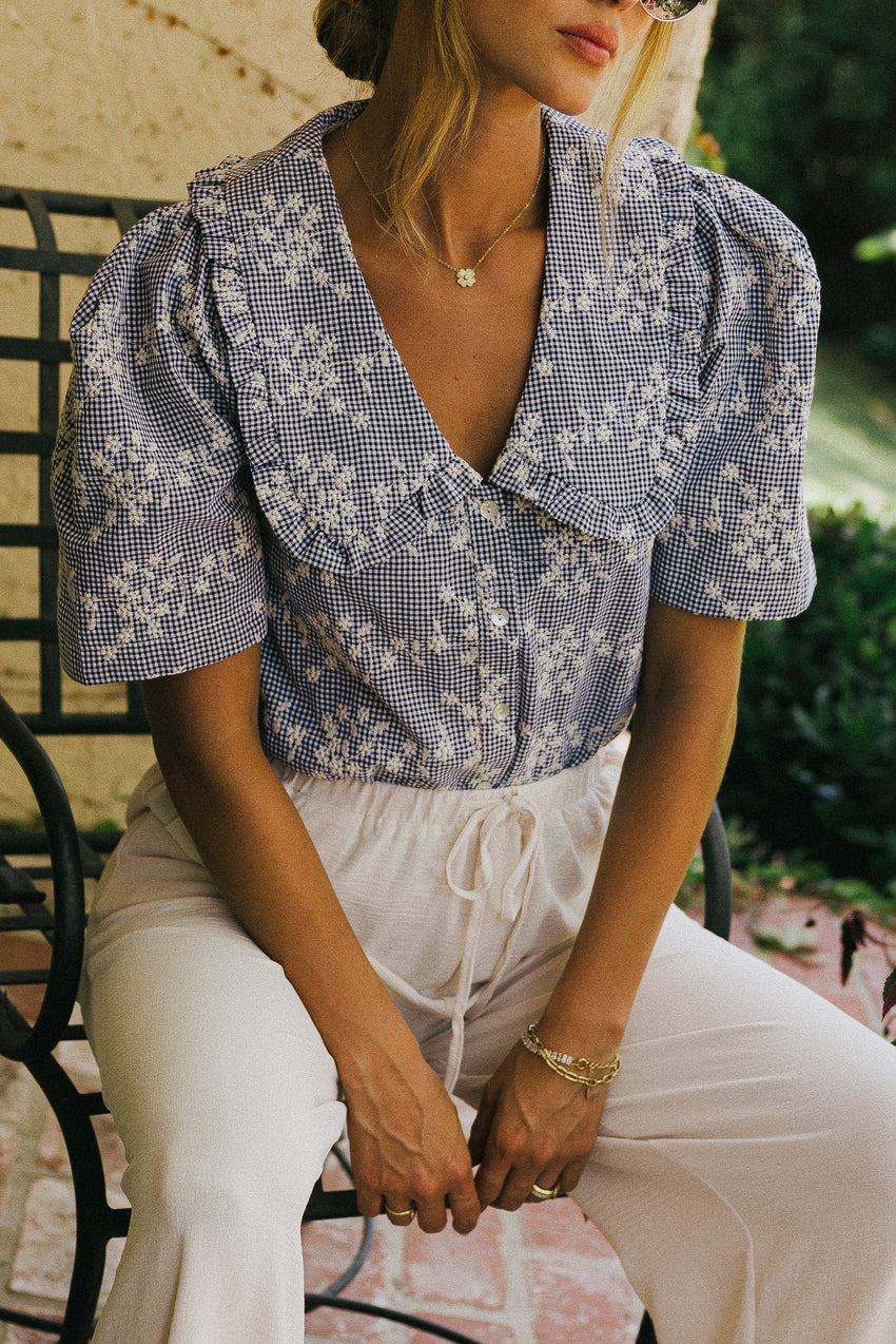 Amari Gingham Blouse - FINAL SALE