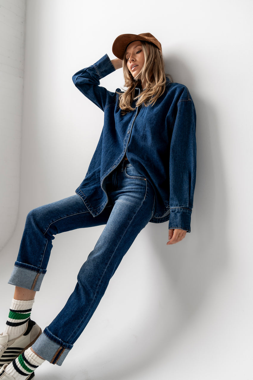 Elliot Cuffed Straight Leg Jeans - FINAL SALE