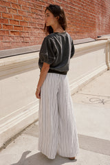 Mayson Wide Leg Pants in White - FINAL SALE