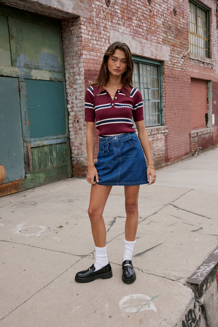 Saylor Denim Mini Skirt - FINAL SALE